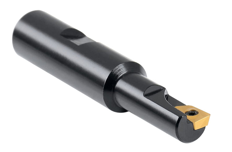 Accusize Industrial Tools 1/2'' 90 Deg Square Shoulder Indexable End Mill with Carbide Apkt11T3 Inserts, 0056-0913 1/2" Cutting Dia., 5/8" Shank, 1 Flute