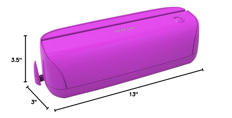 Electric 3 Hole Paper Punch, VEYETTE Paper Puncher with Adapter for Office School Studio, 20 Sheet Capacity, AC or Battery Purple