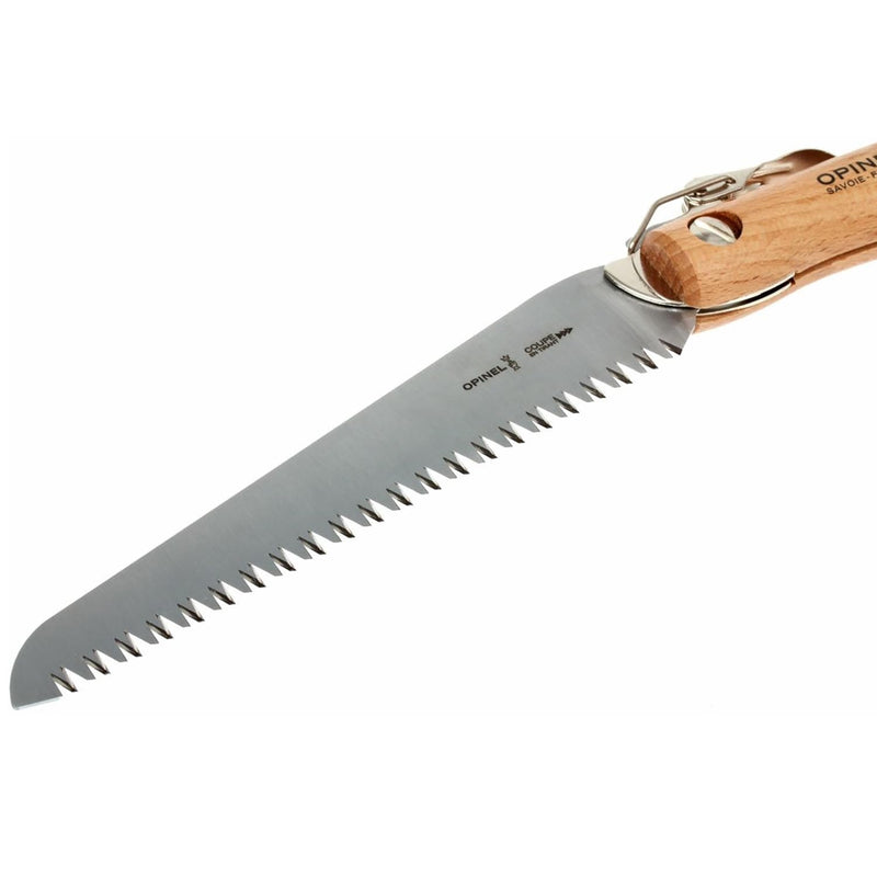 Opinel Folding Saw - Gardening and Camping Folding Carbon Steel Saw with Beechwood Handle No.18