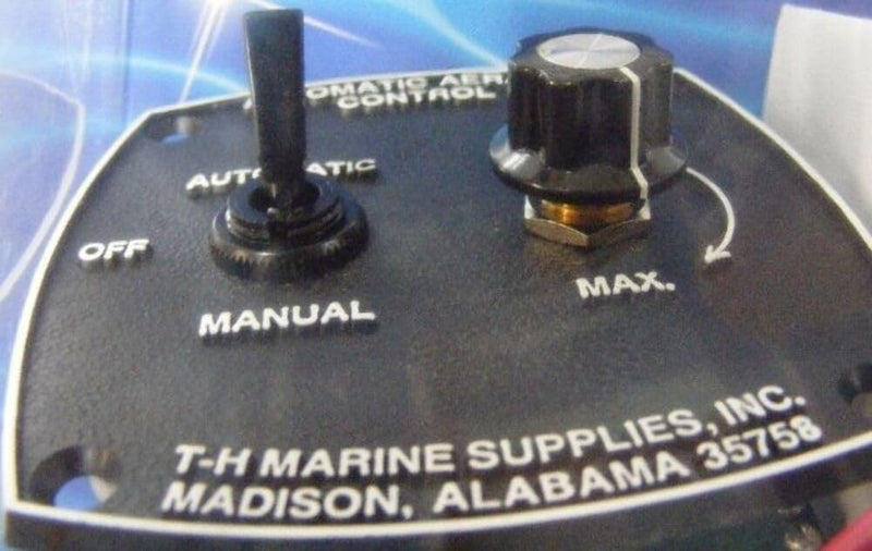 T-H Marine Automatic Aerator Control Panel Mount - Waterproof Solid-State Livewell Timer Switch for Aerator Pumps - Adjustable 1-10 Min Off Delay, 45 Sec On Cycle, 10A