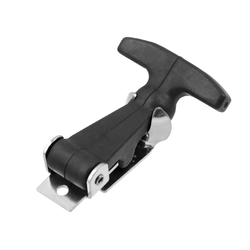 Coshar 2Pcs Stainless Steel Flexible Drawer Latches Rubber Flexible T-Handle Hasp Draw Latch with Brackets for Tool Cabinet,Hood or Vehicle Engine 2.4 inch