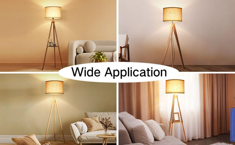 OUTON Drum Lamp Shades for Floor Lamps, 16" Top x16 "Bottom x 9" High, Easy to Assemble, Replacement Linen Lampshades for Table Lamps & Bedside Lamps (1.65" Spider) 16 Inch+Beige Shade
