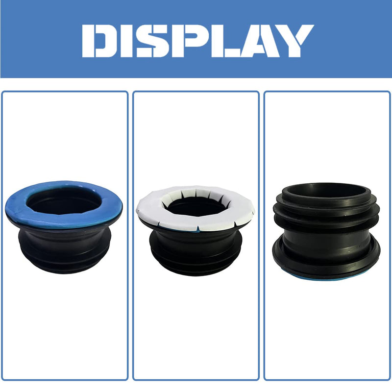 Black Better Than Wax Toilet Seal Ring Thicken Wax-Free Toilet Bowl Gasket Flange Rubber Rings for Isolating Odor Leak Proof