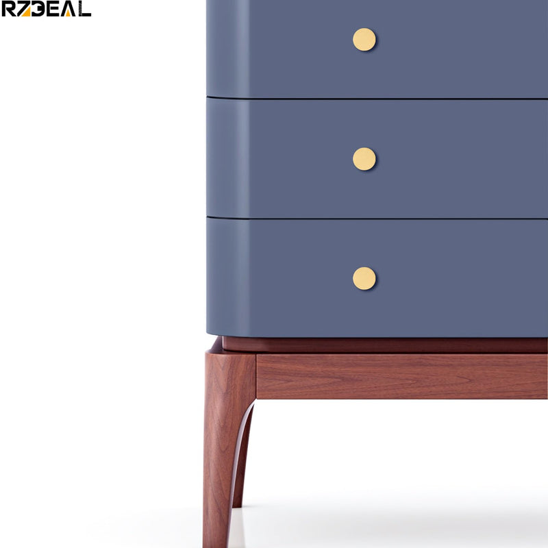 RZDEAL 6pcs Solid Brass Cabinet Knobs Pulls Cabinet Drawer Dresser Gold Knobs Modern Handles Knobs(1"x1"/25mmx25mm),Brushed Brass Finish 6 1 Inch