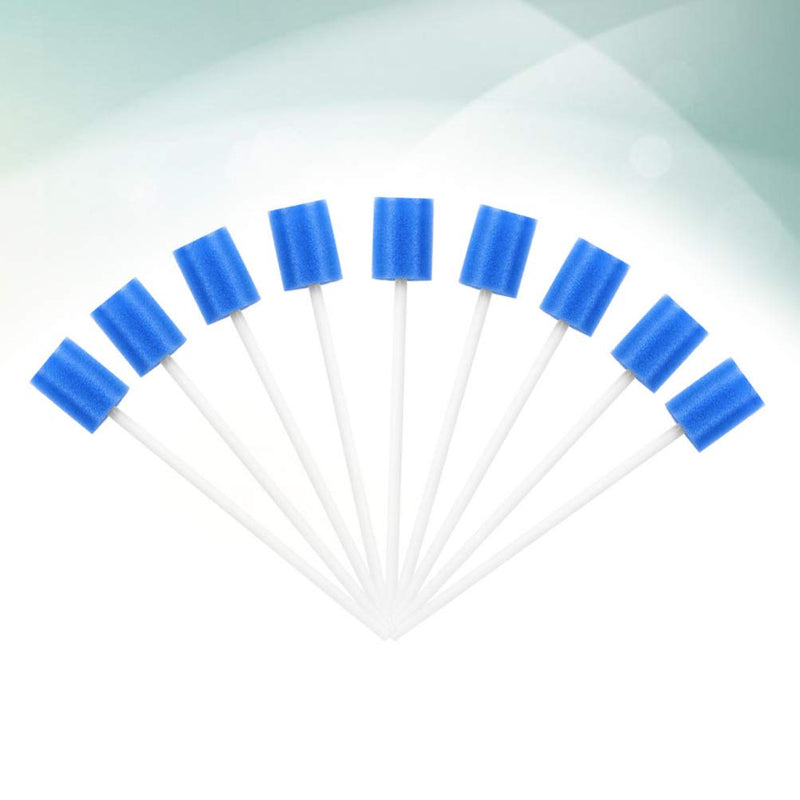 Healifty Mouth Swabs for Elderly, 30pcs Disposable Medical Sponge Stick Oral Care Cleaning Sponge, Blue 30Pcs Blue