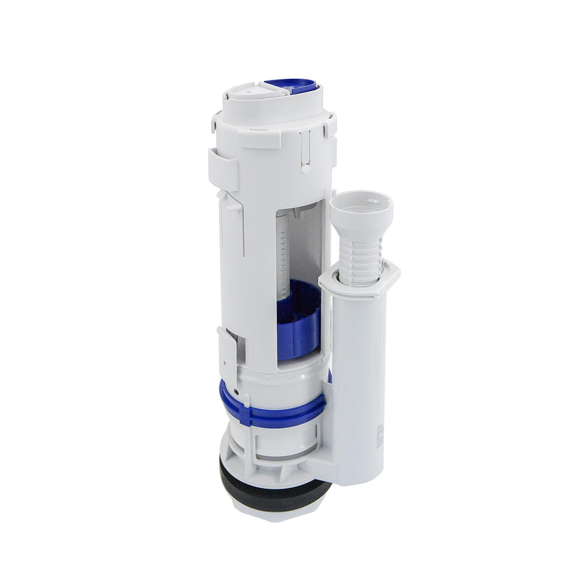 Dual Flush Valve & Push Button Replacement Parts and Assembly Fits Geberit & kohler Split Toilet Parts, with Top Push Button,Universal Toilet Tank Spare Kits White,2 Inches (11" Height)