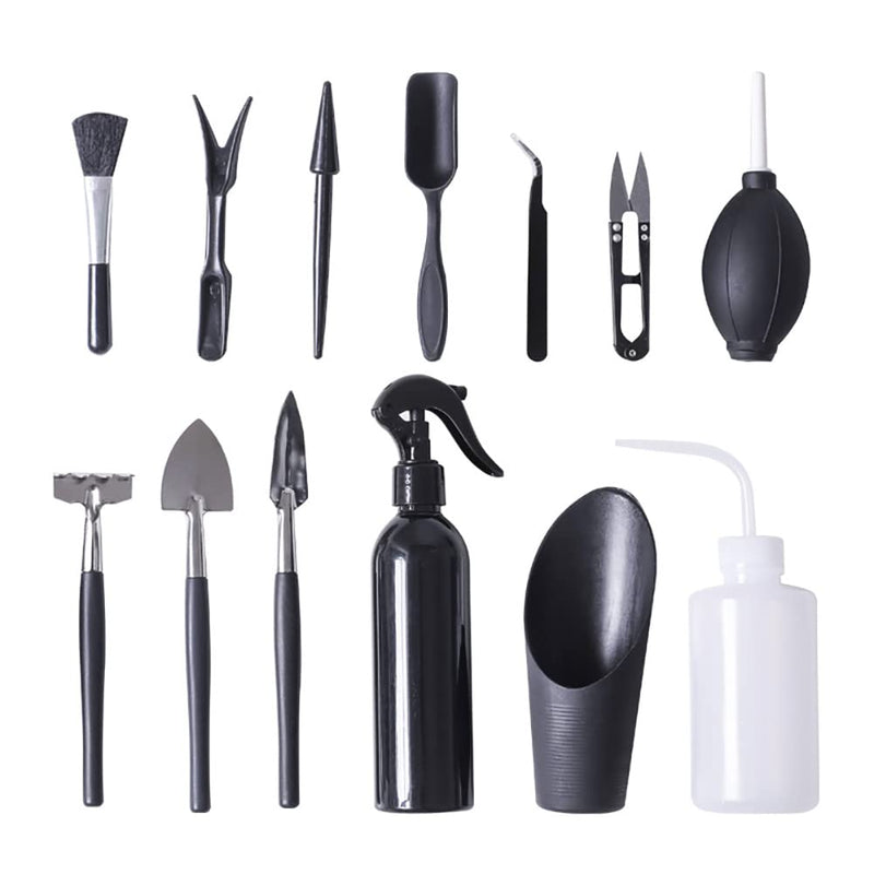 Alnicov 14 Pcs Succulent Plants Tools,Succulent Transplanting Tools Kit Mini Garden Hand Transplanting Tools Set with Storage Bag for Indoor Outdoor Miniature Fairy Garden Plant Care