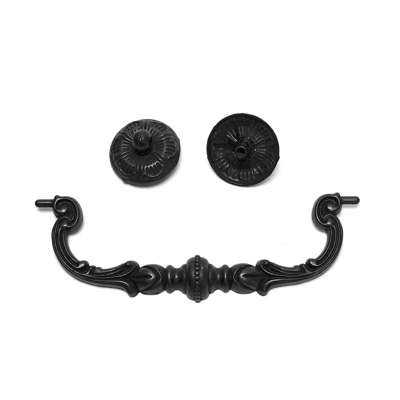 4-Pack 5.25" C-C Bail Drawer Pull Drop Dresser Handle Cabinet Pull Knob Hardware Vintage Style Antique Black 5 1/4" 135mm Centers (Antique Black,4) 4