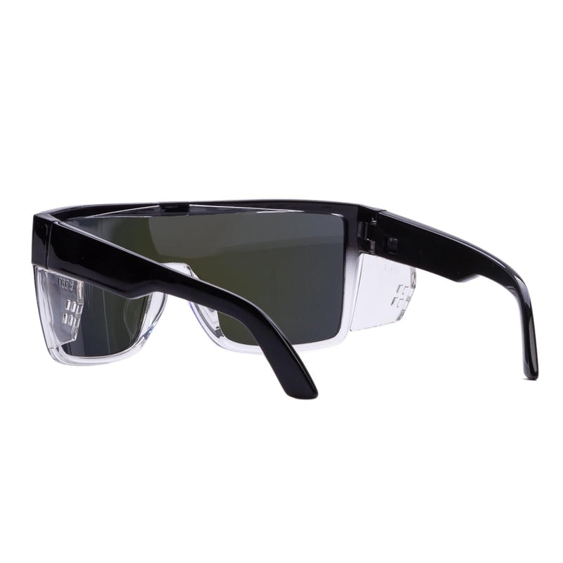 Polarized Safety Sunglasses UV400 Protection ANSI Z87.1 Certified Clear Blue Mirror