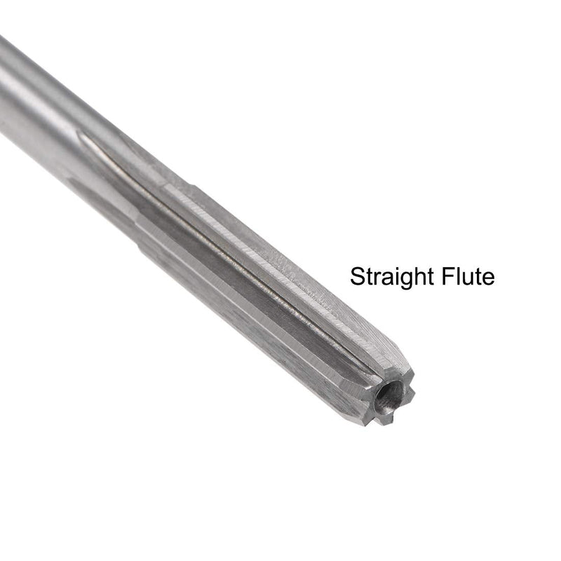uxcell 6.4mm Chucking Reamer, HSS Cobalt M35 Lathe Machine Reamer D4 6 Straight Flutes, Round Shank Milling Cutting Tool, for Stainless Steel Alloy Copper Metal