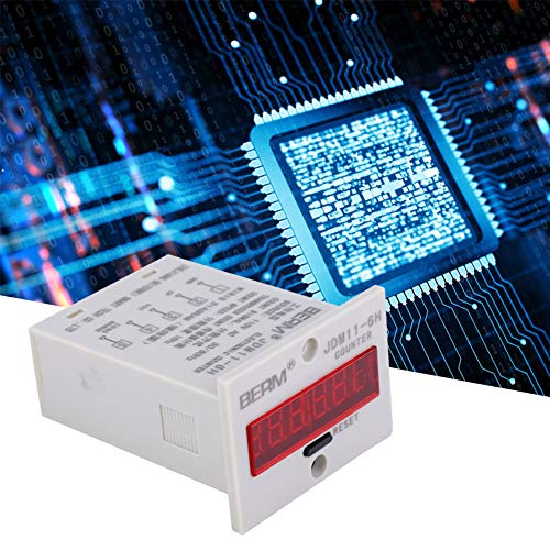 JDM11-6H Electronic Counter 6 Digits LED Digital Display Counter Relay Transducer Count Accumulating Counter (AC110V)