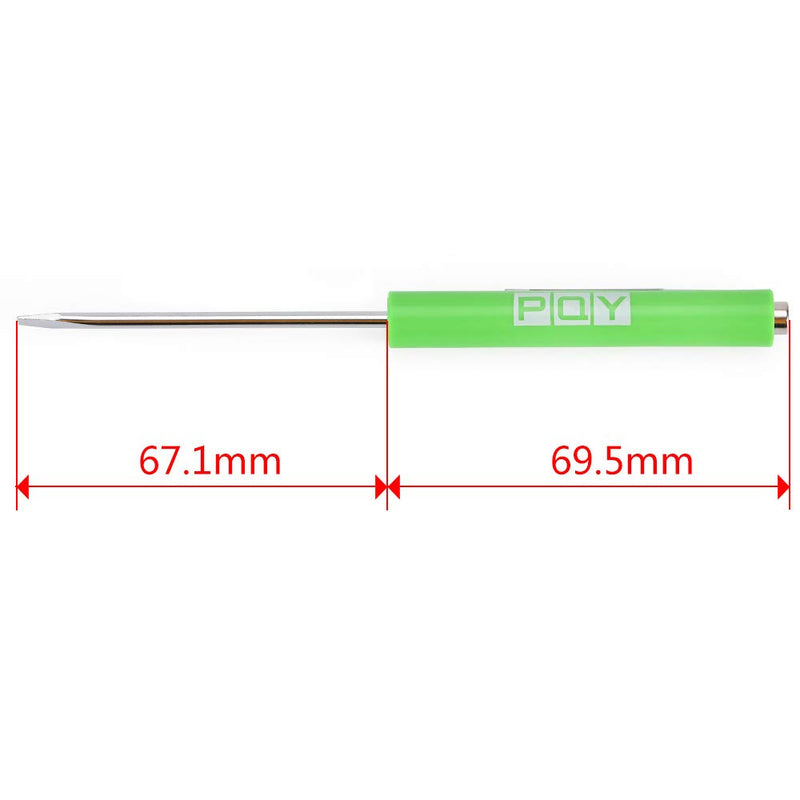 10pcs Mini Tops And Pocket Clips Pocket Screwdriver Strong Magnetic Slotted Screwdriver Green 10pcs