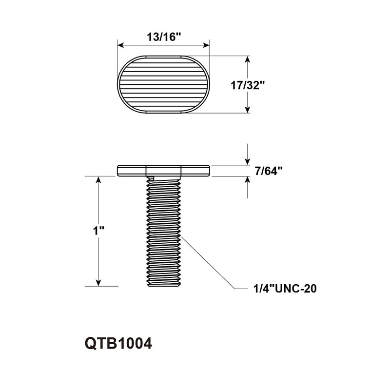 POWERTEC 5/16"-18 T Track Bolts 40 Pack for T Track, 1-1/2 Inch Long T Slot Bolts for Universal T Track, T Track Accessories for Woodworking Jigs and Fixtures (QTB1007-P2) 5/16"-18 x 1-1/2"