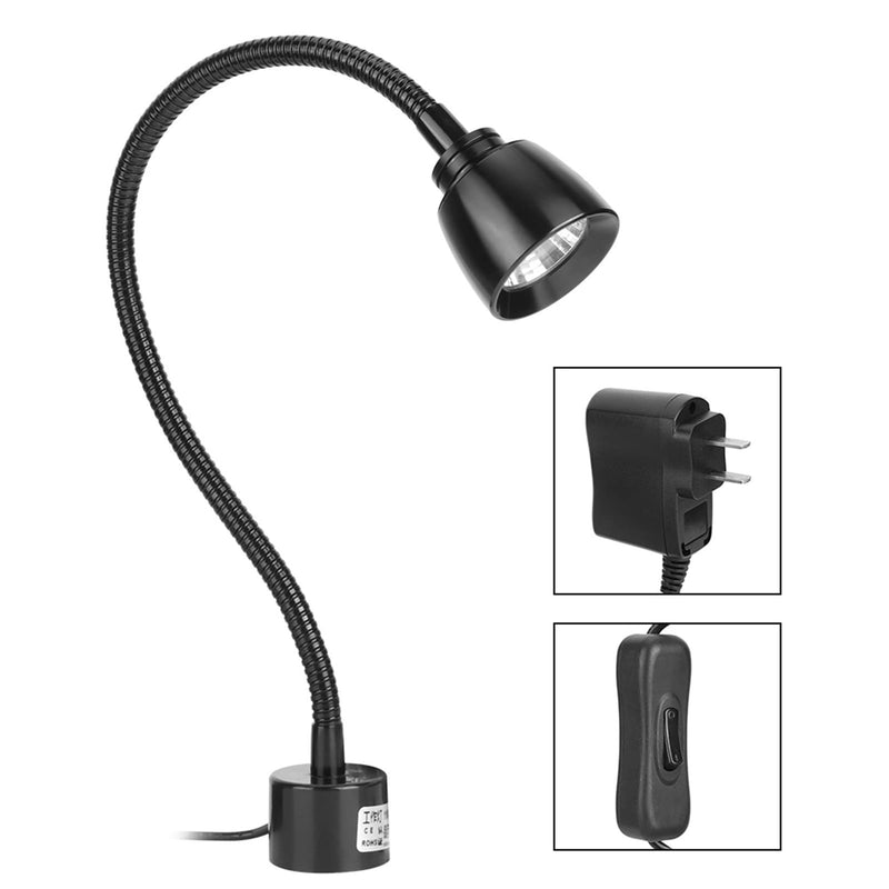Metal LED Work Light 7W Flexible Gooseneck Magnetic Base | aluminum for cnc machine, 700 task lighting, neck shop tool, compatible with lathe drill pr