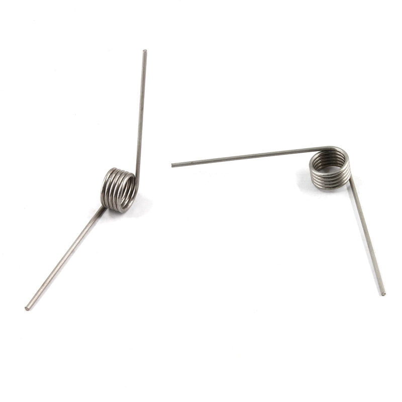 Hordion 10pcs 2 Inch / 50mm 90 Degree Small Torsion Spring Stainless Steel, Tiny Torsional Spring for Carpentry, Woodworking, Maintenance, Repair, DIY - 1mm Wire Diameter 11mm Outside Diameter