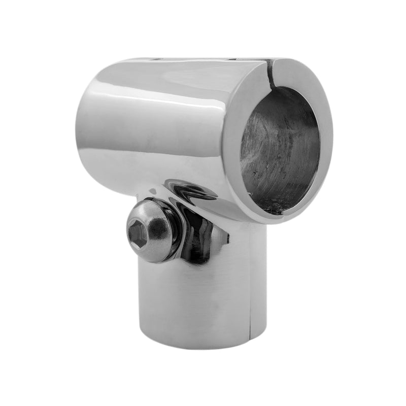 316SS Heavy Duty Boat Hand Rail Fitting- Polished 90 Degree T/Tee Hinged/Split Fitting for1IN Tube or Pipe