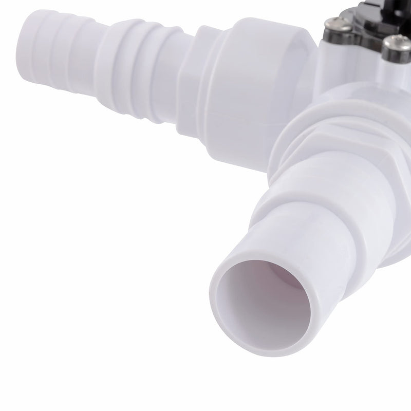 3 Way Diverter Water Valve Abplag1 1/2" Female Universal Combo Hose Adapter with Hose Clamps for Garden Pool Diverter to 1.25" or 1.5" Diameter Hose 3 Way Valve. White