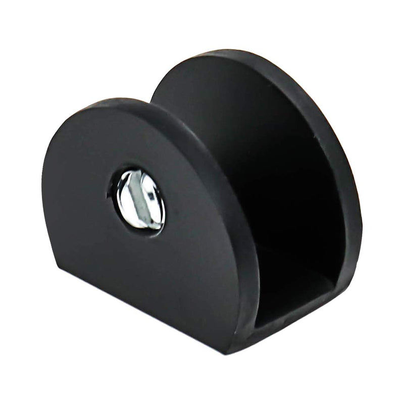 LC LICTOP Adjustable Aluminum Alloy Glass Clamp Clip Holder Black Half Round for 0.2"-0.31" Glass 16pcs Half Round - for 0.2" to 0.31" Glass Aluminum Alloy -Matte Black -16pcs