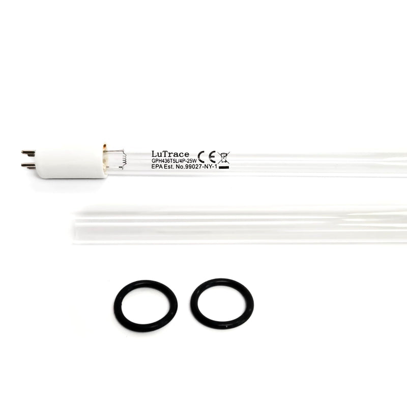 Pura 25W Maintenance Kit 36002018 UV Bulb, 36003035, Quartz Sleeve Combo Including O-Ring Set, for 210-200, UV20, UV20BB& UV BigBoy Series, OEM Quality Premium Compatible .Guaranteed for One Year