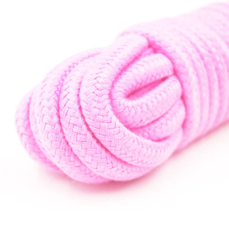 Soft Cotton Rope, 32 feet / 10m Rope, 8mm Thick, Soft Rope, Long Rope, Soft Tying Rope (Pink+Pink) picoggo-cotton-rope6_pi