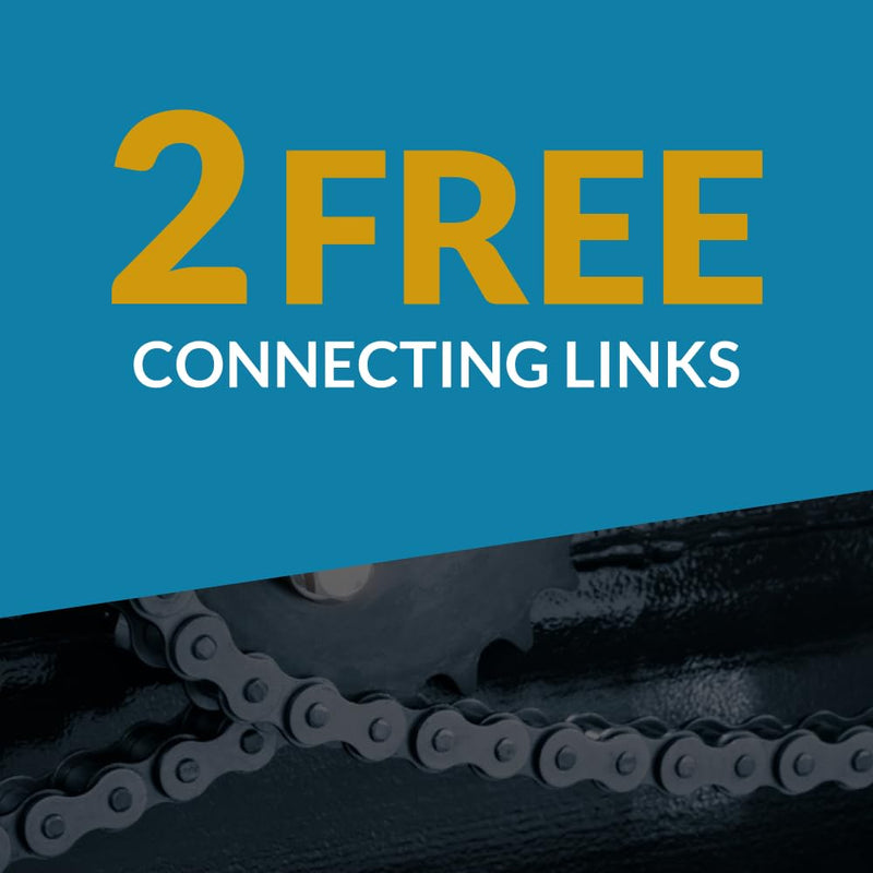 PGN #25 Heavy Duty Roller Chain - 10 Feet + 2 Free Connecting Links - #25H - 480 Links