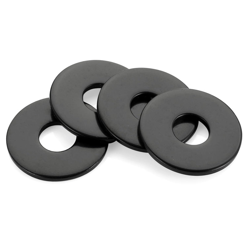 M8 Black Flat Washers (8.4mm ID, 23.5mm OD, 2.0mm Thick) for Screw Fasteners, 304 Stainless Steel, 50 PCS M8