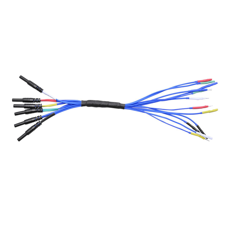 HT306 4 Connectors Sizes Universal Breakout Leads, 6 Channel Test Lead Set for Automotive Oscilloscope Diagnostic, 0.6 mm, 1.5 mm, 2.3 mm and 2.8 mm HT306
