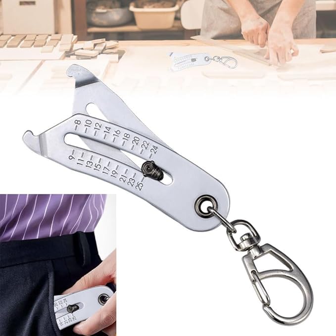 2PCS Portable Precision Thread Size Checker Keychain,Mini Bol Thead Size Finder Tool, Nut and Bolt identifier Thread Gauge Keychain for Automotive, Mechanical & DIY Use | Fast Accurate Measurement