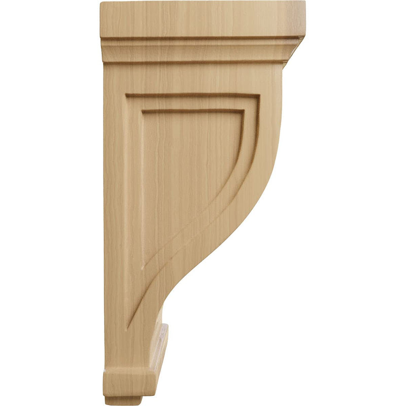 Ekena Millwork COR04X05X10TRCH Traditional Recessed Wood Corbels, 4 3/4"W x 5"D x 10"H, Cherry 4.75-in. W x 5-in. D x 10-in. H