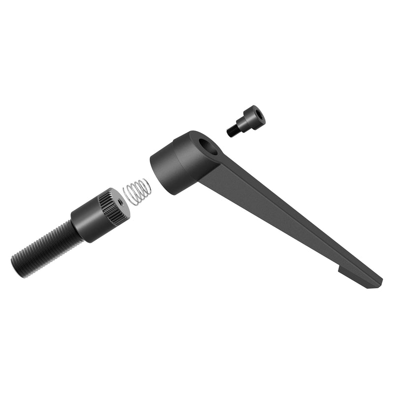 2PCS Clamping Lever Handles, M8 x 40mm Male Thread, Adjustable Quick Release Locking Rotating Screw Bolt Stud Knobs Apply for Lathe Machinery, Black