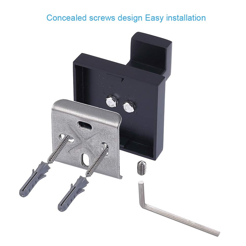 TASTOS Bath Towel Hooks Matte Black, 2 Pack Stainless Steel Robe Coat and Clothes Hook, Heavy Duty Wall Hook for Bathroom & Kitchen, Modern Square Style Wall Mounted (Black) Square Size