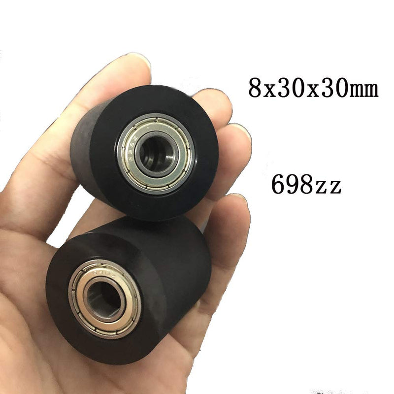 Mechanical Pulley Bearings,Roller Idler Bearing Pulley，Chain Pulley,Tensioner Pulley Guide,Suitable for Street Bikes and Motorcycles(698Z-1pack) 698Z-1pack