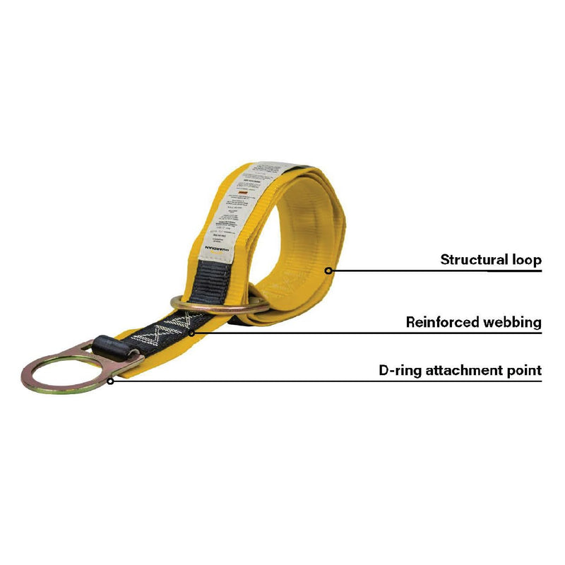 Guardian Fall Protection 10787 Premium 6-Foot Cross-Arm Straps with Large and Small D-Rings 6 ft