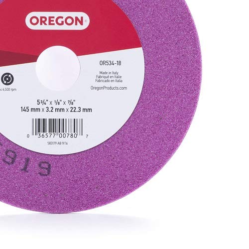Oregon OR534-18A Grinding Wheel, 5-3/4-Inch by 1/8-Inch,Purple 5-3/4" x 1/8"