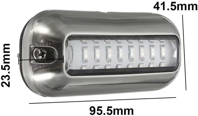 Marine LED Boat Light, 2000LM 27LED Waterproof Transom Lights, Underwater Light for Yachts, Boats, Sailboat, Pontoon, Transom, Boat Deck Light Stern Lights (Blue, 12-36V, IP68)