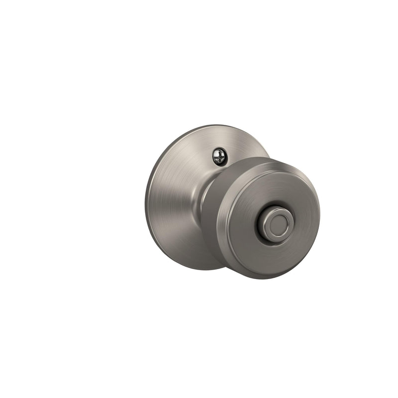 Schlage F40 BWE 619 Bowery Door Knob, Bed & Bath Privacy Lock, Satin Nickel Standard