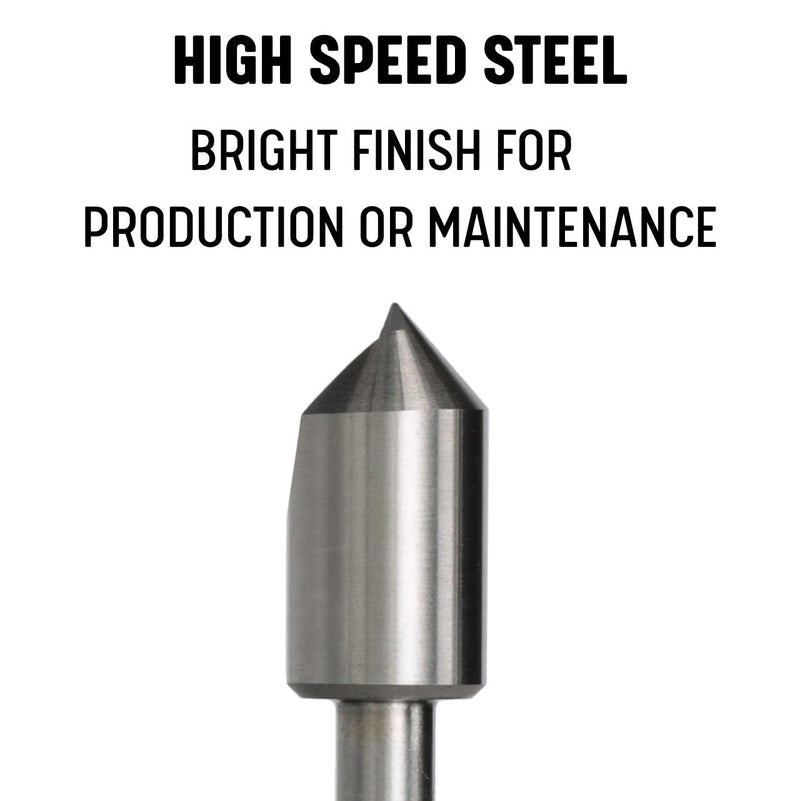 Drill America 1/2"-90 High Speed Steel Single Flute Countersink, Dew Series