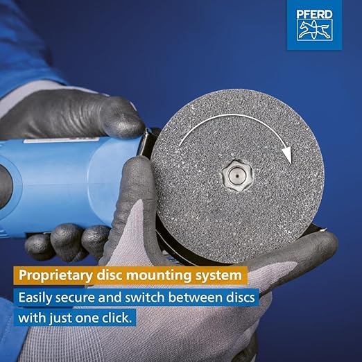 PFERD COMBICLICK Felt Disc, 5 pc. | 4-1/2 inch dia. | 48705 - for pre-polishing and high-gloss polishing with an angle grinder, works with polishing paste bars