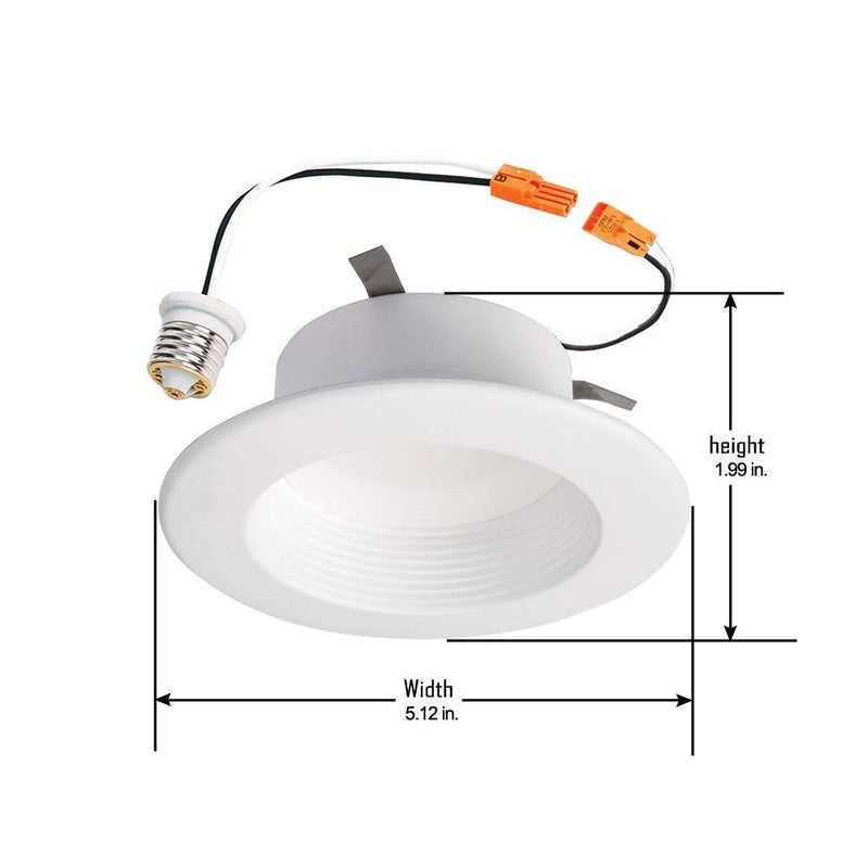 HALO RL 4 in. White Integrated LED Recessed Ceiling Light Retrofit Trim with Selectable CCT (2700K-5000K) 4 inch 1