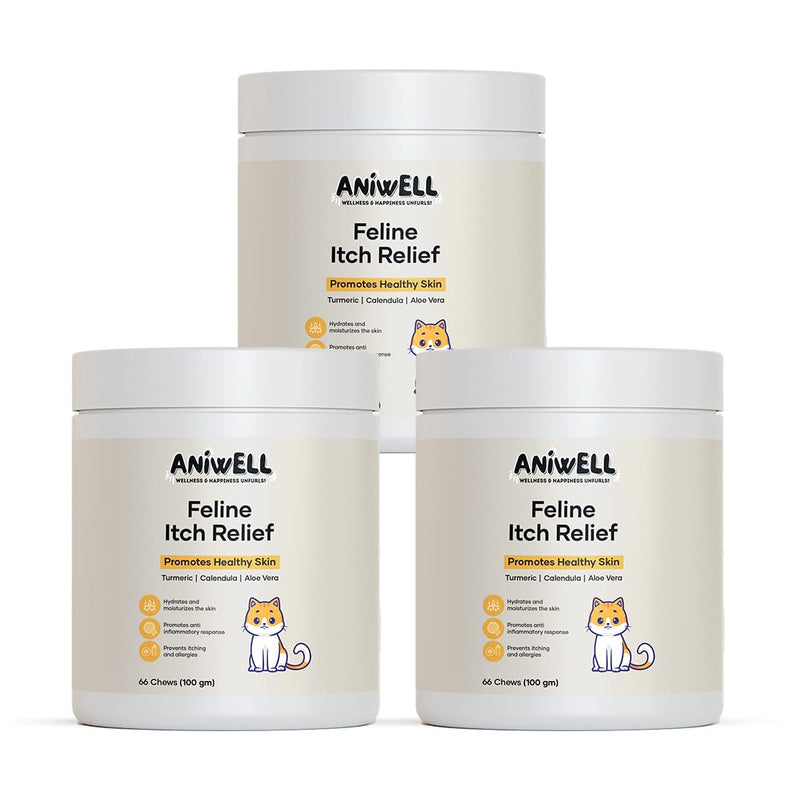 Feline Itch Relief Cat Allergy Relief & Itchy Skin Supplement for Cats | Omega-3s & Calendula | Cat Vitamin | Seasonal Allergy Relief | Soft Cat Chews | for Kittens & Adult Cats 1