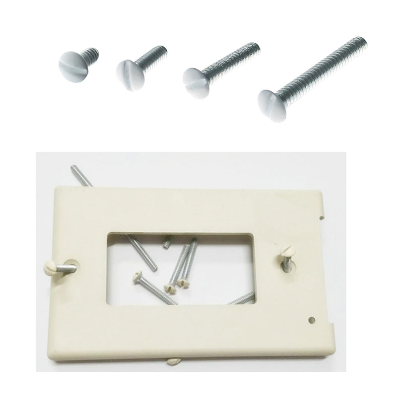 Maxmoral 150PCS 6-32 Thread American Switch and Socket Panel White Painted Screw Wall Plate Screw Long Electrical Outlet Screw Power Outlet Carbon Steel Screw for Replacement of Lost or Painted Screw