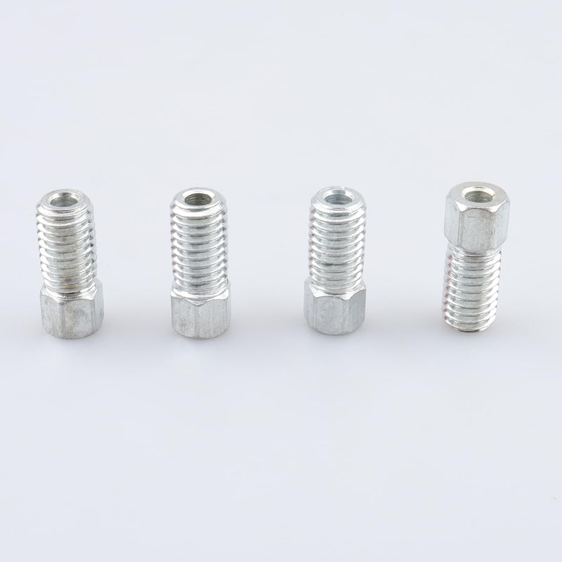M8 x 1.25 Bubble Tube Nuts for 1/8" Brake Line Tube, Zinc Steel, Pack of 4 Galvanized Steel M8x1.25 Bubble Flare - 1/8"