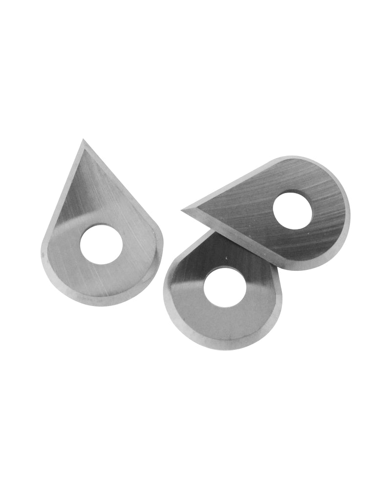 Carbide Paint Scraper Blades, 3Pcs Round, Triangular and Drop Shaped Blades
