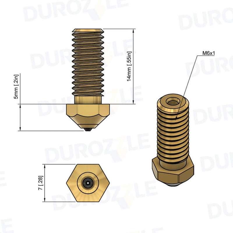 Tungsten Carbide Nozzle 0.4mm for QIDI Q1-Pro/X-Max3 / X-Smart3 / X-Plus3 3D Printer, High Thermal Conductivity Abrasion Resistance, Nickel Plated Copper Tungsten Carbide 0.4mm Nickel Plated Copper