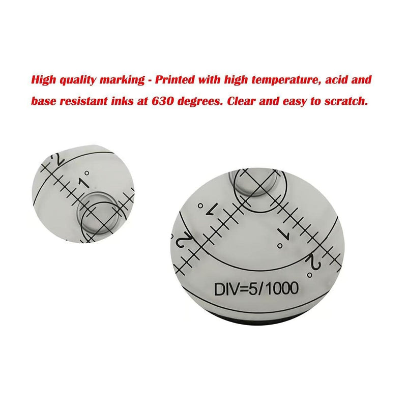 Circular Bubble Levels 2.4 Inch 60mm Accuracy 15'/2 Round High Precision Aluminium Bullseye RV leveling Bubble Levels For Motorhome, Camping, Trailer, Construction, CNC machine(Circular-6012silver) Circular6012Ag