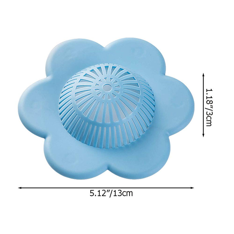 Hair Catcher Silicone Hair Stopper Shower Drain Covers with Suction Cups Suit for Bathroom Bathtub and Kitchen 4 Pack