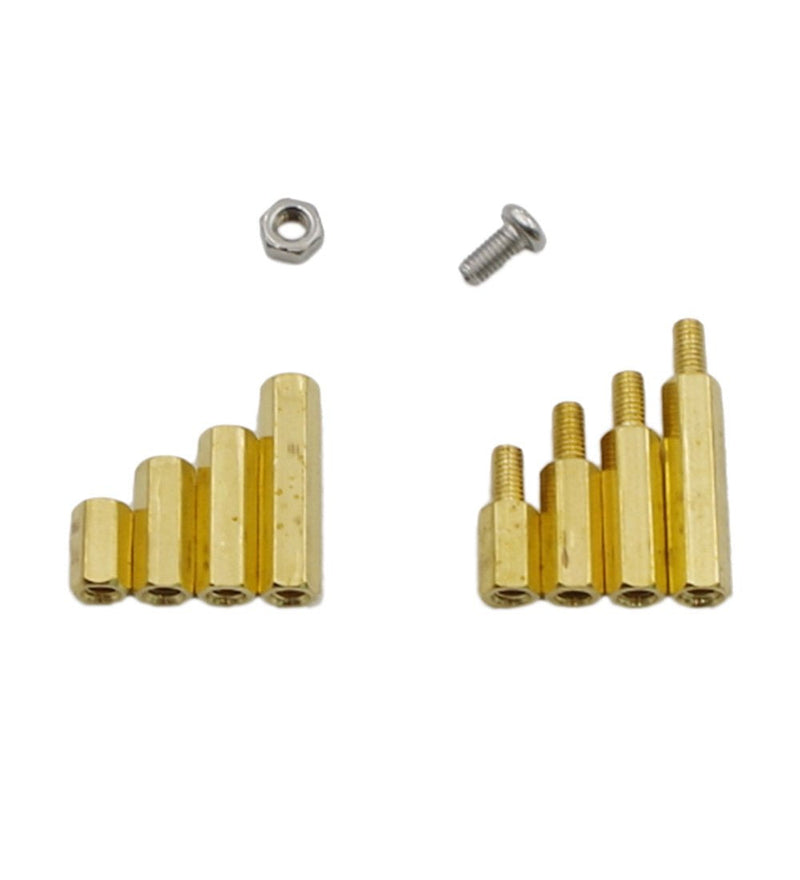 M3 Brass Hex Spacer Standoffs Screw Nut Assortment Kit;Male-Female M3
