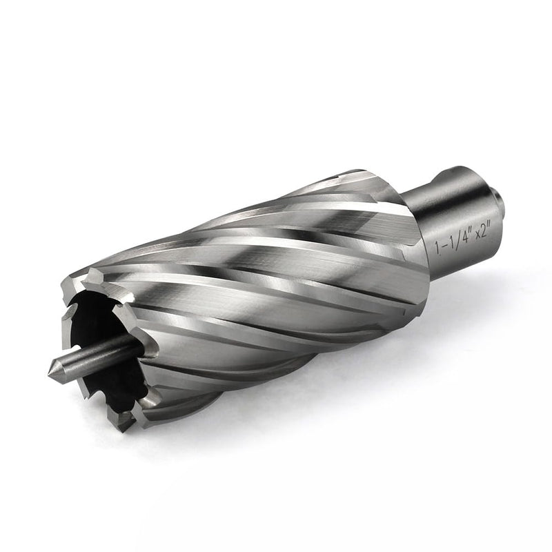Annular Cutter 3/4 Inch Weldon Shank 1-1/4 Cutting Diameter 2 Cutting Depth Slugger Bits HSS Kit for Magnetic Drill Press