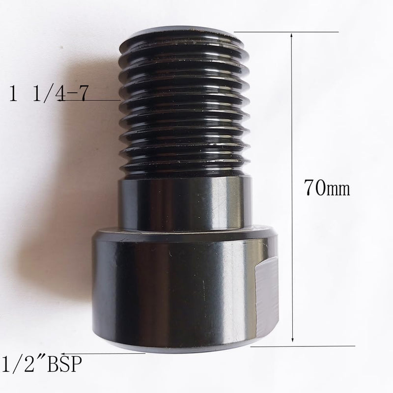 Core Drill Bits Shaft Adapter for Conversion Thread (Male:1 1/4"-7(1/2 B SP), Female:1/2" BSP) Male:1 1/4"-7(1/2 BSP), Female:1/2 BSP