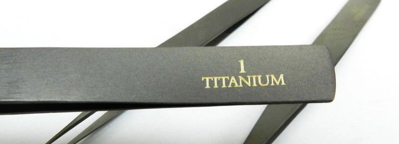 Titanium Tweezer Set of 3 Precision Tweezers Ultra Light Non-Magnetic High Temp Style #1 - #5 - AA